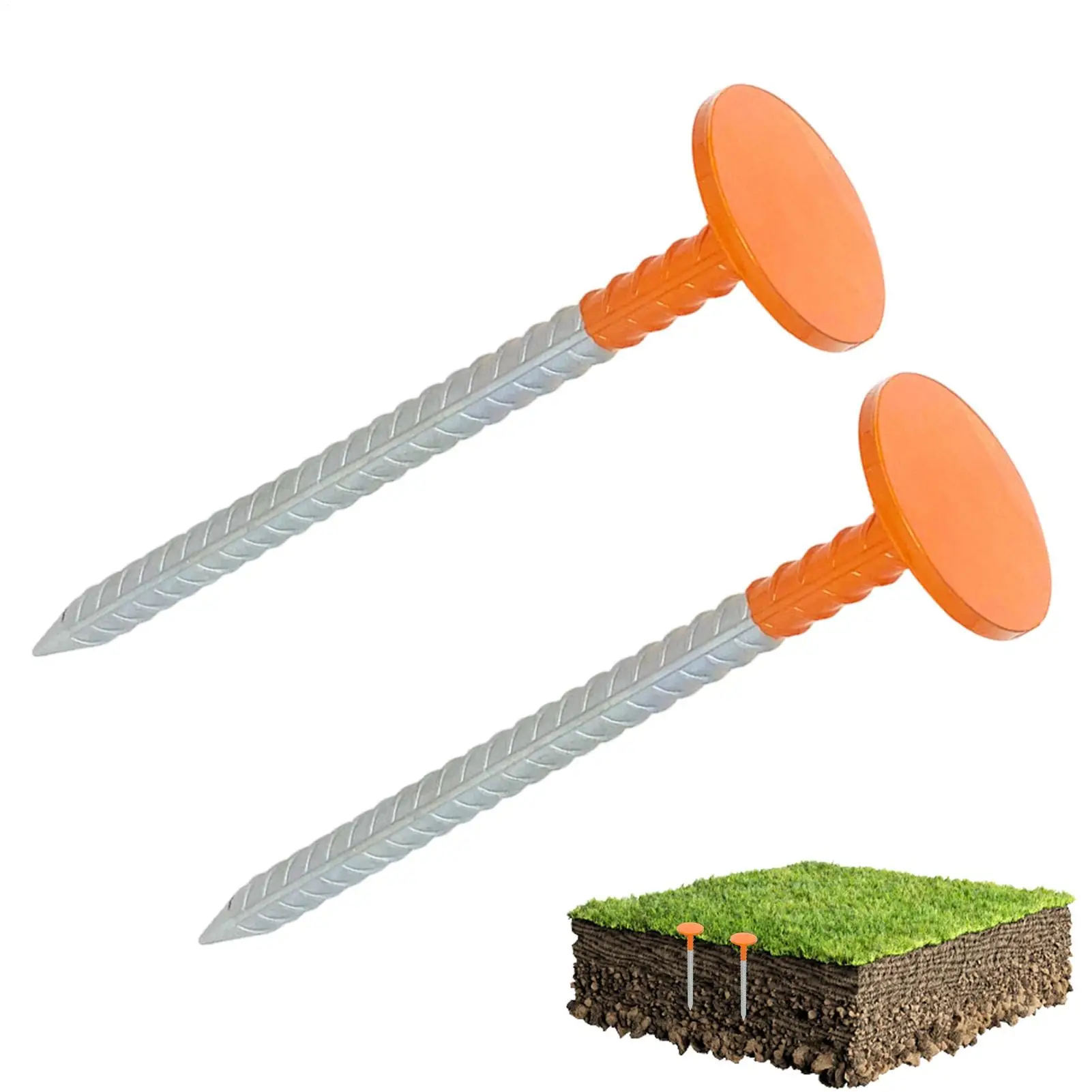 علامات خط الممتلكات مكونة من قطعتين شديدة التحمل وعالية الوضوح وعلامات مسح منخفضة المظهر أوتاد حدودية لساحة درب الحديقة