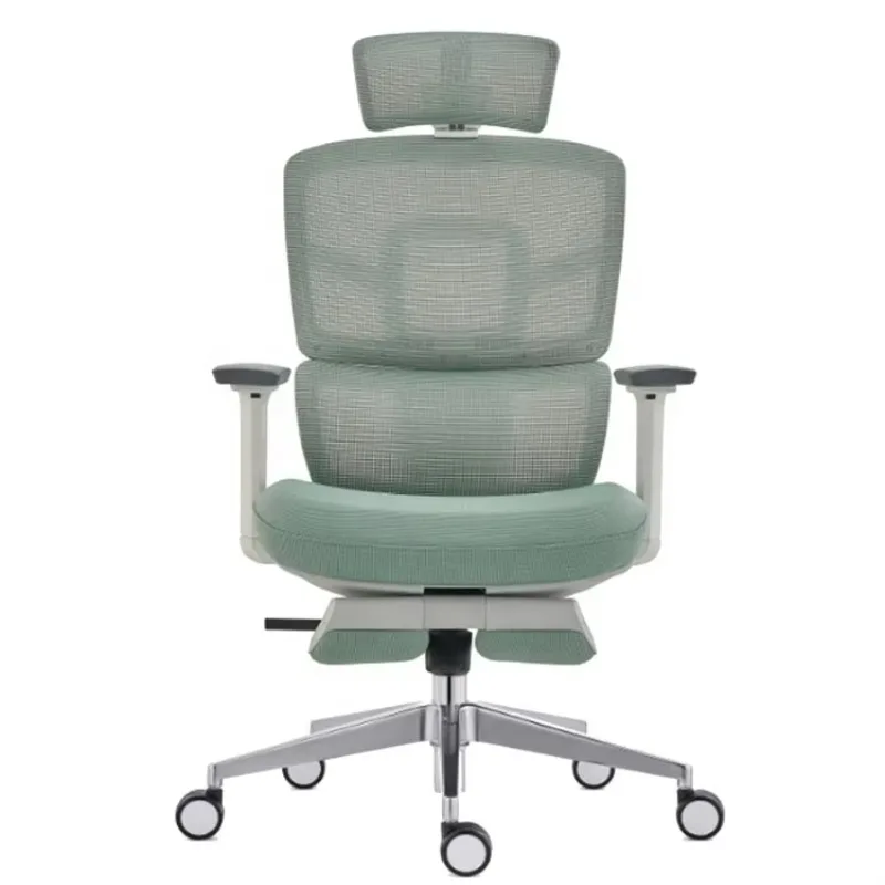 Excellent Breathability Mesh Swivel Chair With 3D Headrest and 3D Arm Reclinable Home Office Tilt-Lock Gaming Chair With Pedals