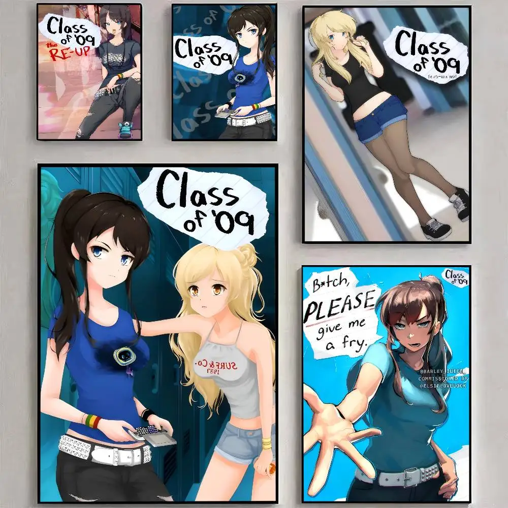 Game Class of '09 the F-Flip S-Side  Vintage Posters Sticky Retro Kraft Paper Sticker DIY Room Bar Cafe Kawaii Room Decor