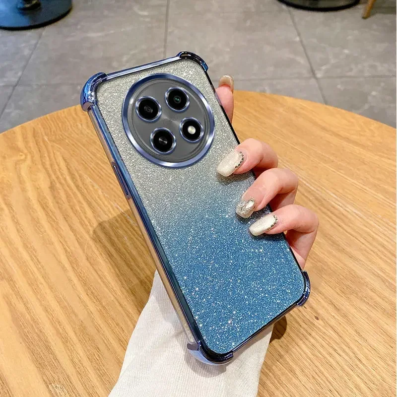 حافظة عصرية فاخرة متدرجة لامعة لهاتف Honor Magic 8 Pro 7 6 Lite X9/A/B/C وسادة هوائية بأربعة كونر لحماية غطاء مقاوم للصدمات