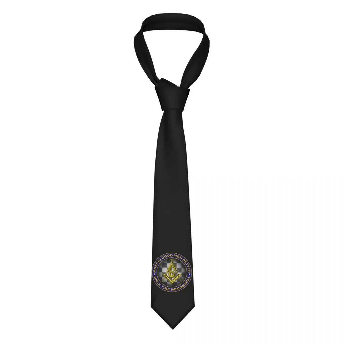 

Personalized Freemason Masonic Polyester 8 cm Neck Tie for Men Daily Wear Formal Mason Freemasonry Silk Office Neckties