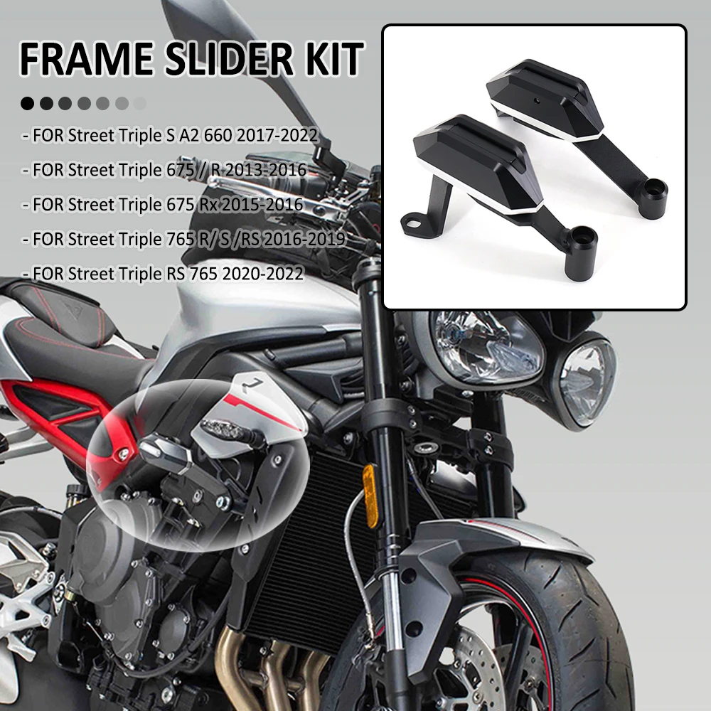 

Falling Protector For Street Triple 765 R S RS 765S 765R 765RS RS765 675Rx 675R Motorcycle Engine Anti Crash Frame Slider Kit