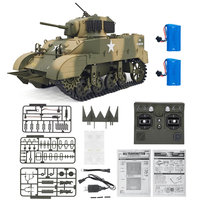 COOLBANK M5A1 1/16 2.4G RC Tank Sound Recoil Shooting Simulated Vehicles Models RTR Toys