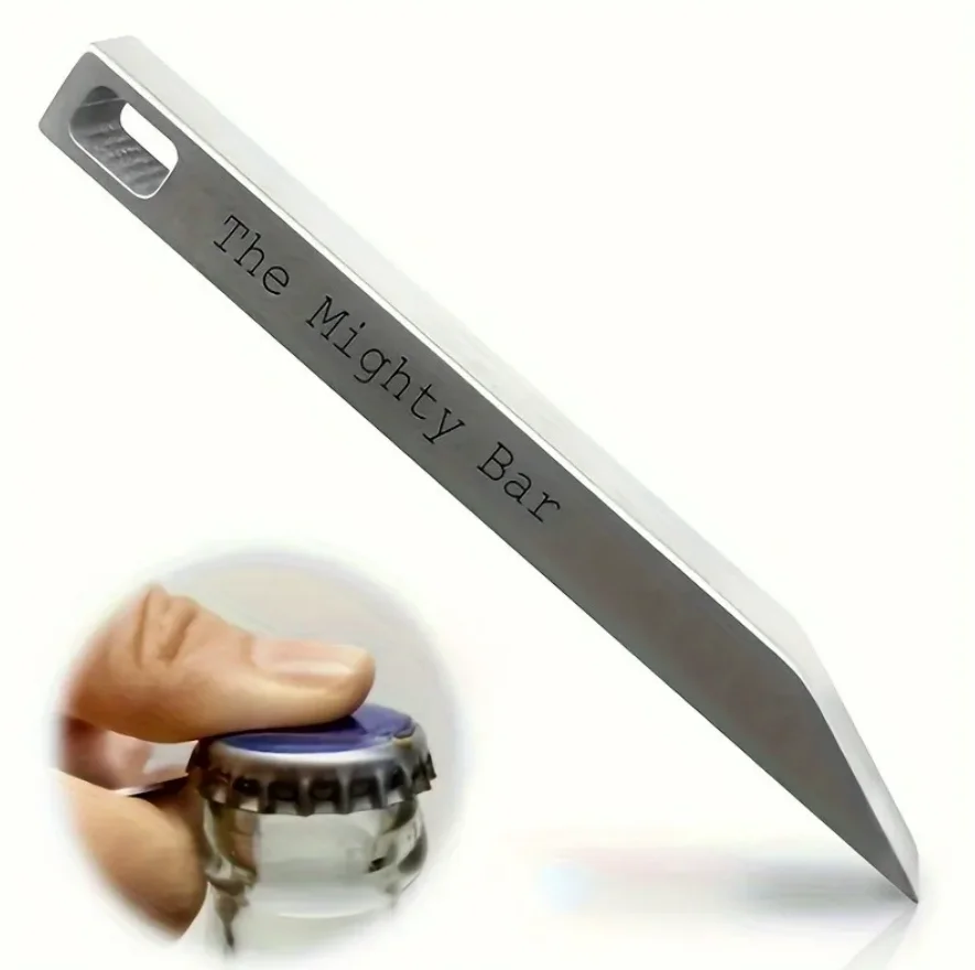 Mighty Bar Pocket Knife & Bottle Opener - Heavy Duty Stainless Steel Keychain, Edc Multitool For Everyday Carry image 2