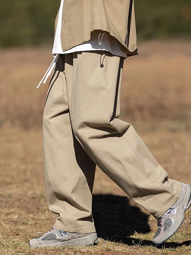 فضفاض مستقيم الساق سراويل تقليدية رجالية الخريف جديد Sle الأمريكية الرجعية الرياضة عمال بنطلون Faionable الشباب الترفيه السراويل
