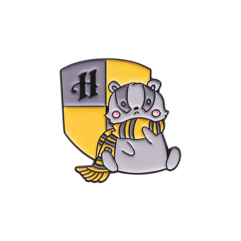 Cartoon Creative Magic Academy Souvenir alloy drip oil Enamel Pins Colorful scarf Brooches Lapel Badge Funny Jewelry Gifts image 3