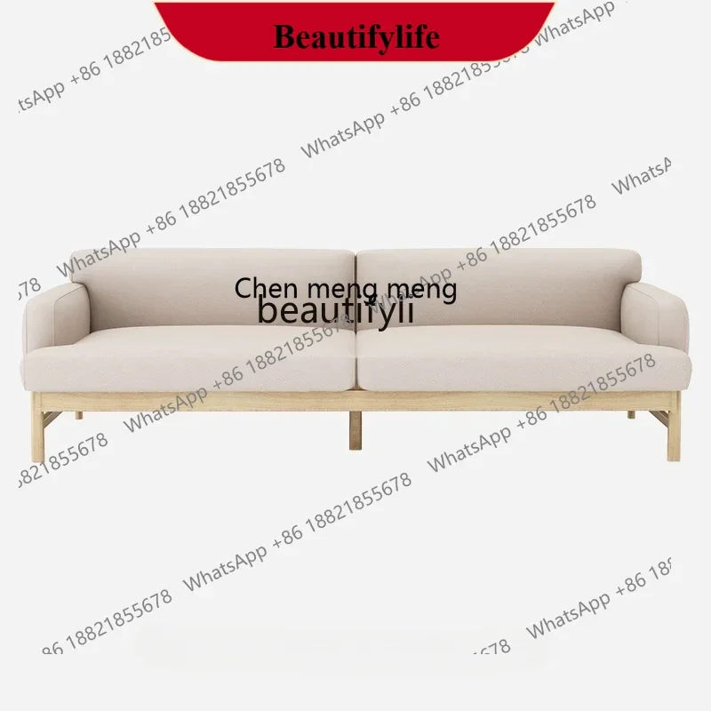 z183  Sofa anti-cat scratch technology cloth cream color simple fabric sofa multi-person