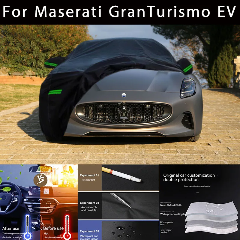 For Maserati GranTurismoEV  Outdoor Protection Full Car Covers Snow Cover Sunshade Waterproof Dustproof Exterior Car accessories