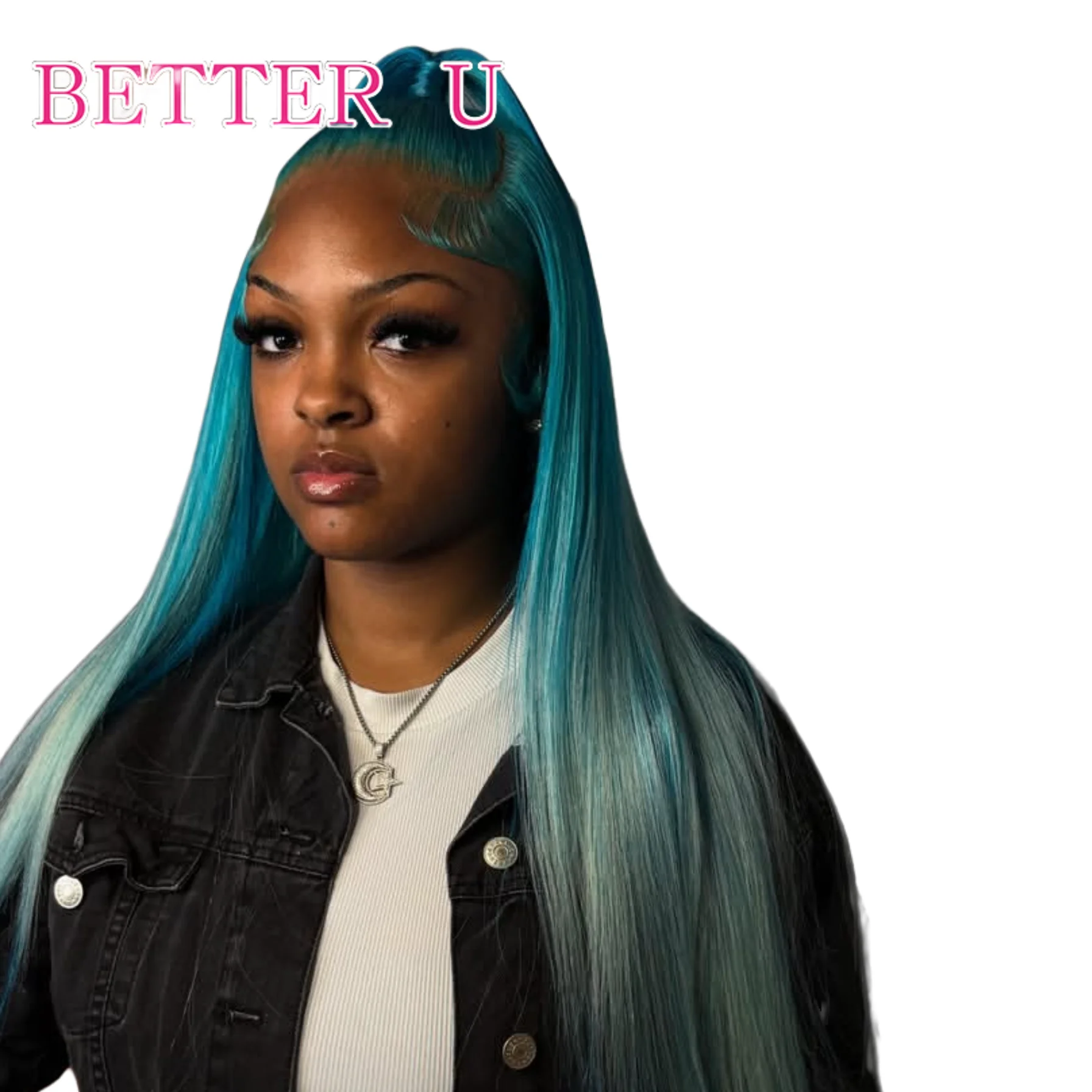 

13x6 Lace Front Wig Ombre Blue White Brazilian Remy Human Hair Wigs Blonde Colored 13x4 Lace Frontal Wigs For Women Pre Plucked