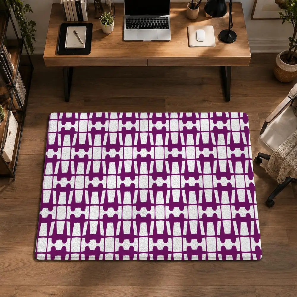 Waterdrop-shaped Line Arrangement Floor Mat Flannel Non-Slip Washable Soft Rug Bathroom Kitchen Bedroom Living Room Home Decor