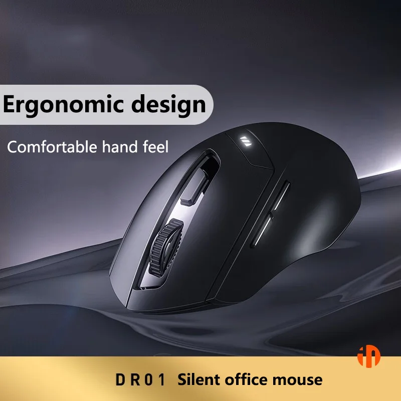 Inphic DR01 Bluetooth Mouse Sem Fio Design Ergonômico Mouse Recarregável Silencioso para Home Office Laptop Desktop e Tablet