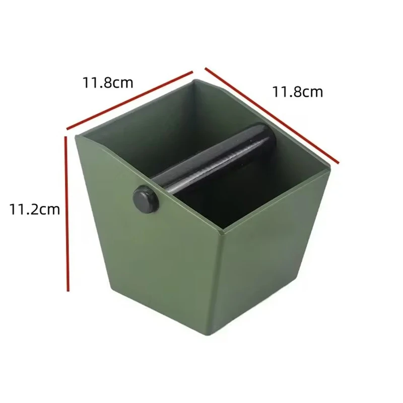 Coffee Knock Box Espresso Coffee Grounds Container Anti Slip Dump Bin Bucket Powder Beveled Coffee Grind Bin Professional Tool