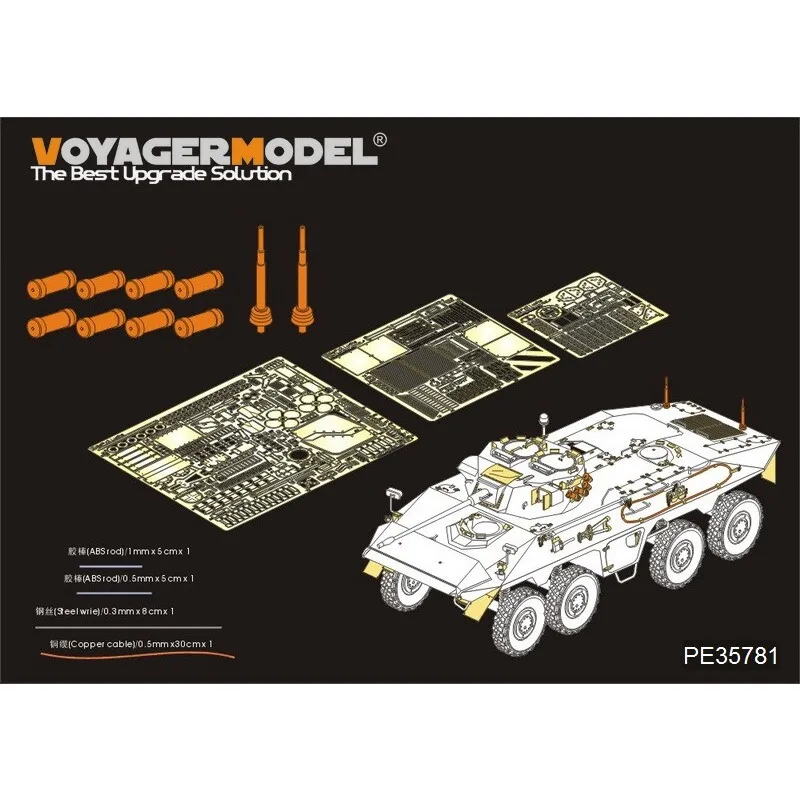 

Voyager model Photo Etched Part PE35781 1/35 Morden German SpPZ2 Luchs A1 Basic (For TAKOM 2015) (Not Includes Tank)