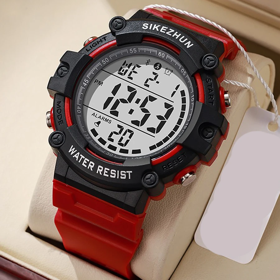 

Sports Electronic Watch for Man Outdoor Sport Watch Stopwatch Waterproof Calendar Digital Clock Wristwatch for Boys Student Teen