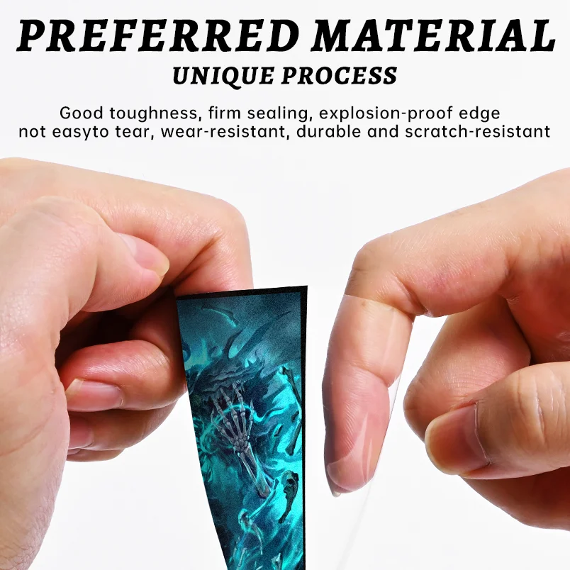 Card Sleeves 105Pcs , Matte Back & Clear Front, 66x91mm, Clear Front Anti-Slip Matte Back for TCG/PTCG/CCG Card