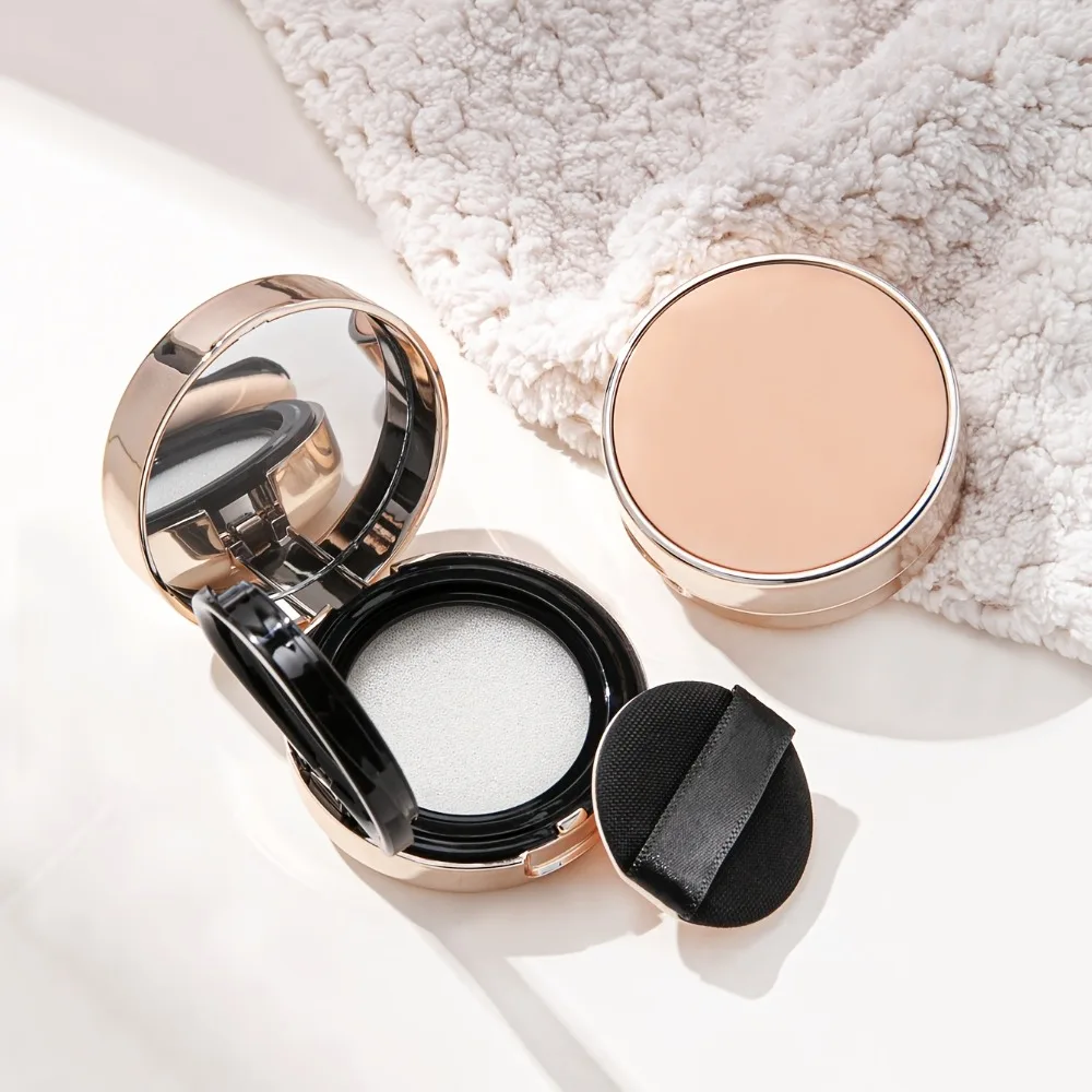 ​1Pc Refillable Air Cushion Foundation Case Empty DIY Box with Portable Mirror Compact Storage for Makeup Cosmetic Sponge Puff​