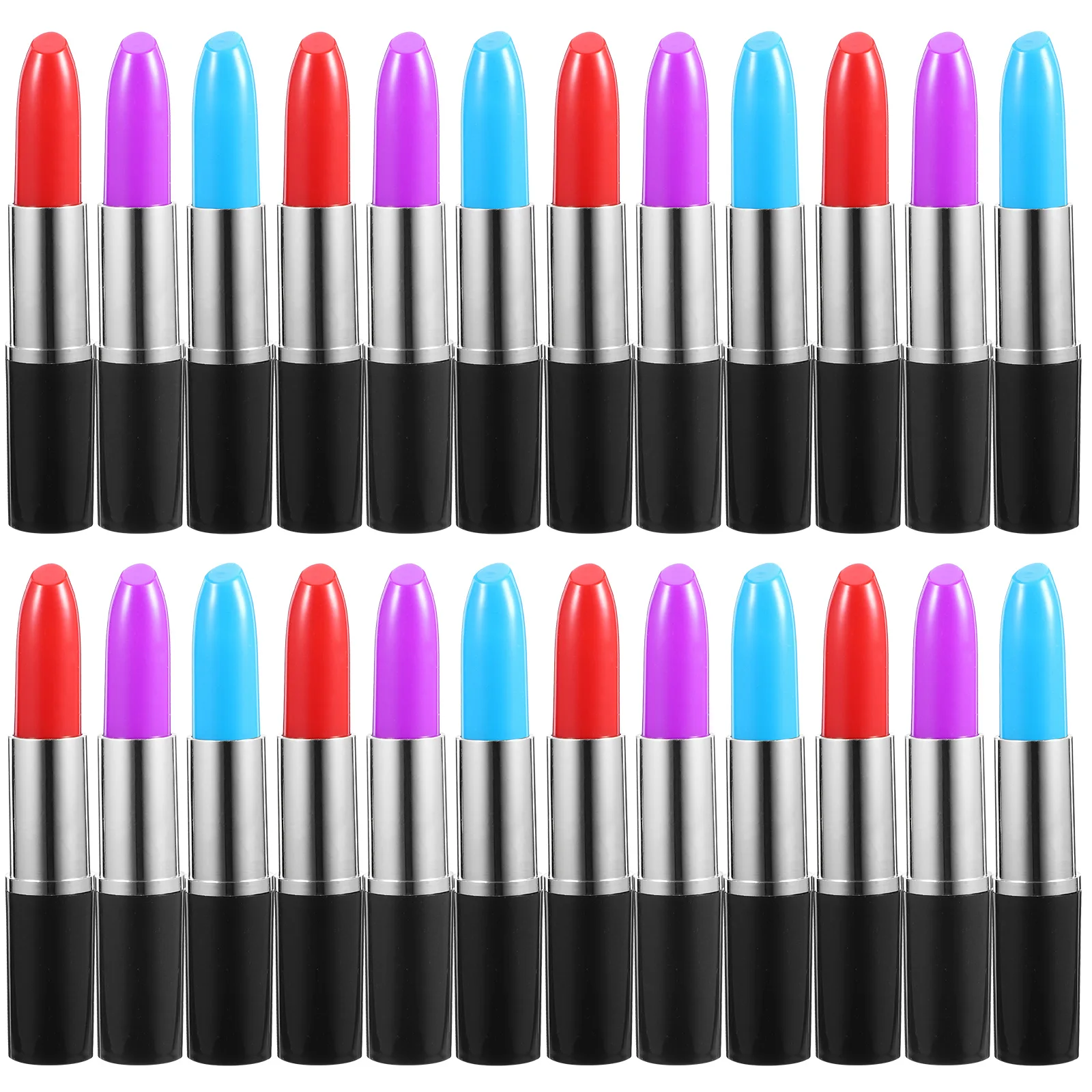 

24 Pcs Lipstick Pen Cute Stationery Multicolor Ballpoint Pens Beautiful for Girls Shape Creative Liquid
