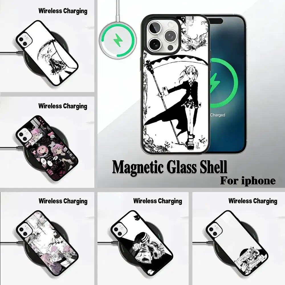 

Anime-S-Soul -E-Eater Wireless charging phone case compatible with iPhone 17/16/15/14/13/12/11