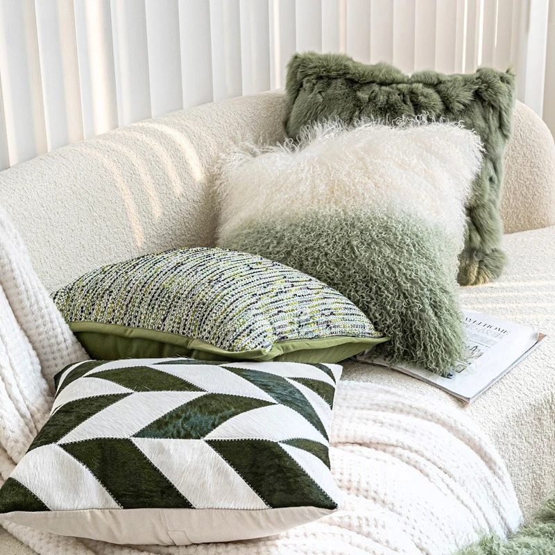 30X50/45X45/45X48CM Green Throw Pillow Cover Nordic Simple Homestay Waist Cushion Cover Decor Home Decorative Pillowcase 2026