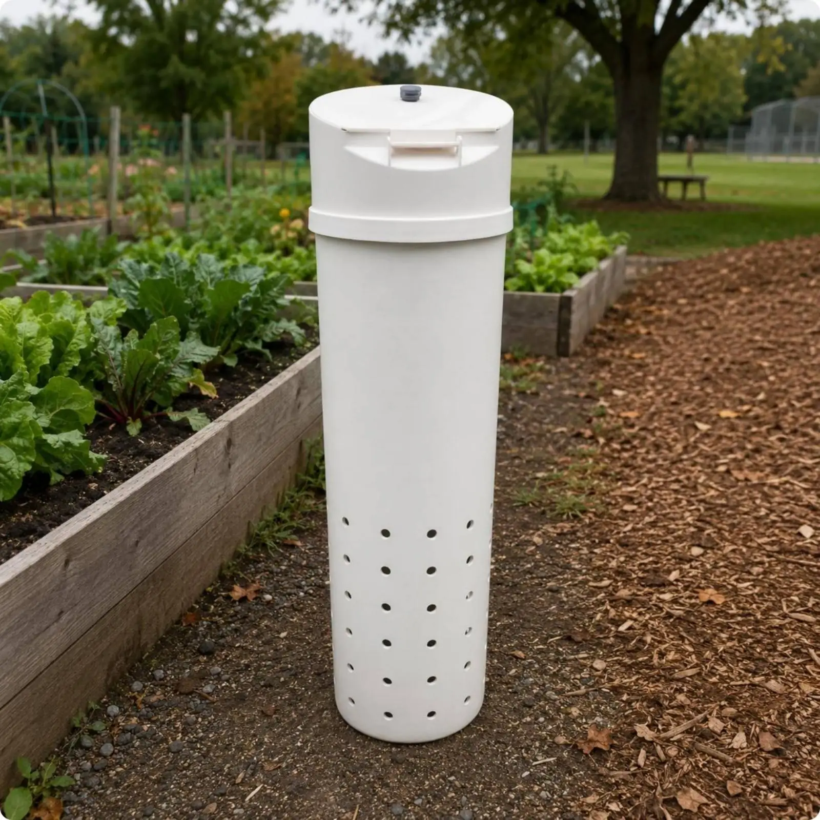 Organize Outdoor Waste Composting Tower Polyvinyl Chloride Cylinder for Vermicompost Worm Compost and Pet Cleanup