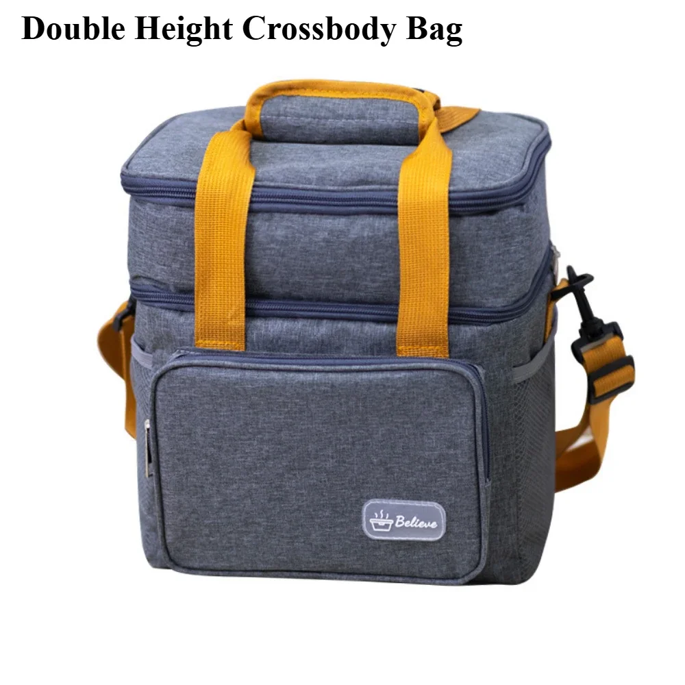 Thermal Lunch Bags Durable Camping Oxford Backpack Insulated Lunch Bag Large-capacity Picnic Durable Barbecue Grill Food Box