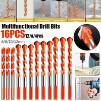 4/5/7/12/16PCS Tungsten Carbide Masonry Drill Bit Set 3-12mm for Metal Ceramic Tile Concrete Woodworking Drill Bits