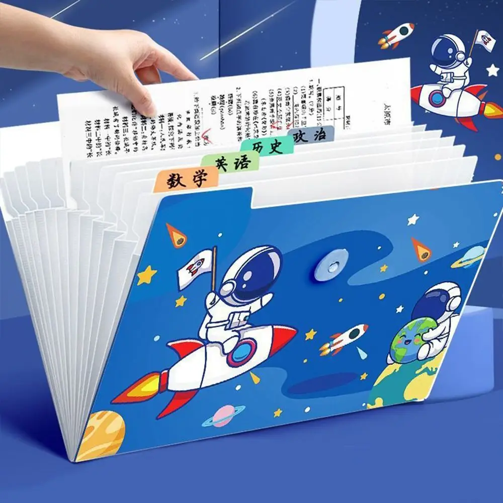 A4 Size Expanding Wallet File Folder High Capacity 8/12Pockets File Storage Organ Bag Waterproof Document Folder