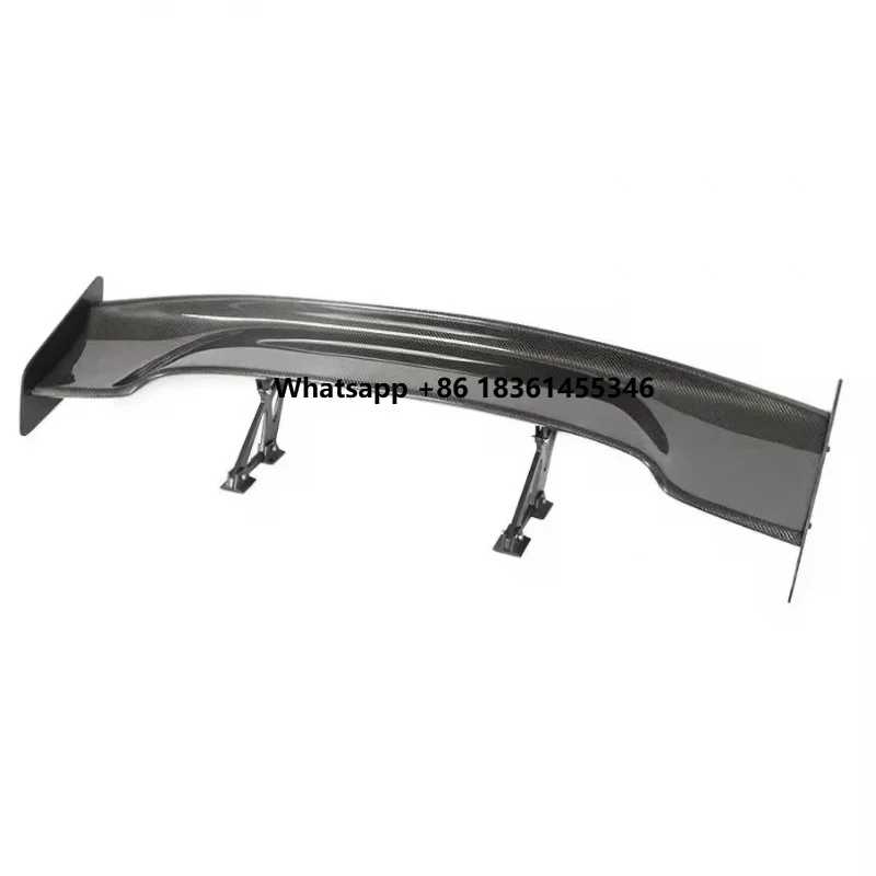 

Shangpo Car Universal Tail Wings Trunk Rear Spoiler Racing Wing Carbon Black GT-Style Automobile Modified Trim Kit 1 Year