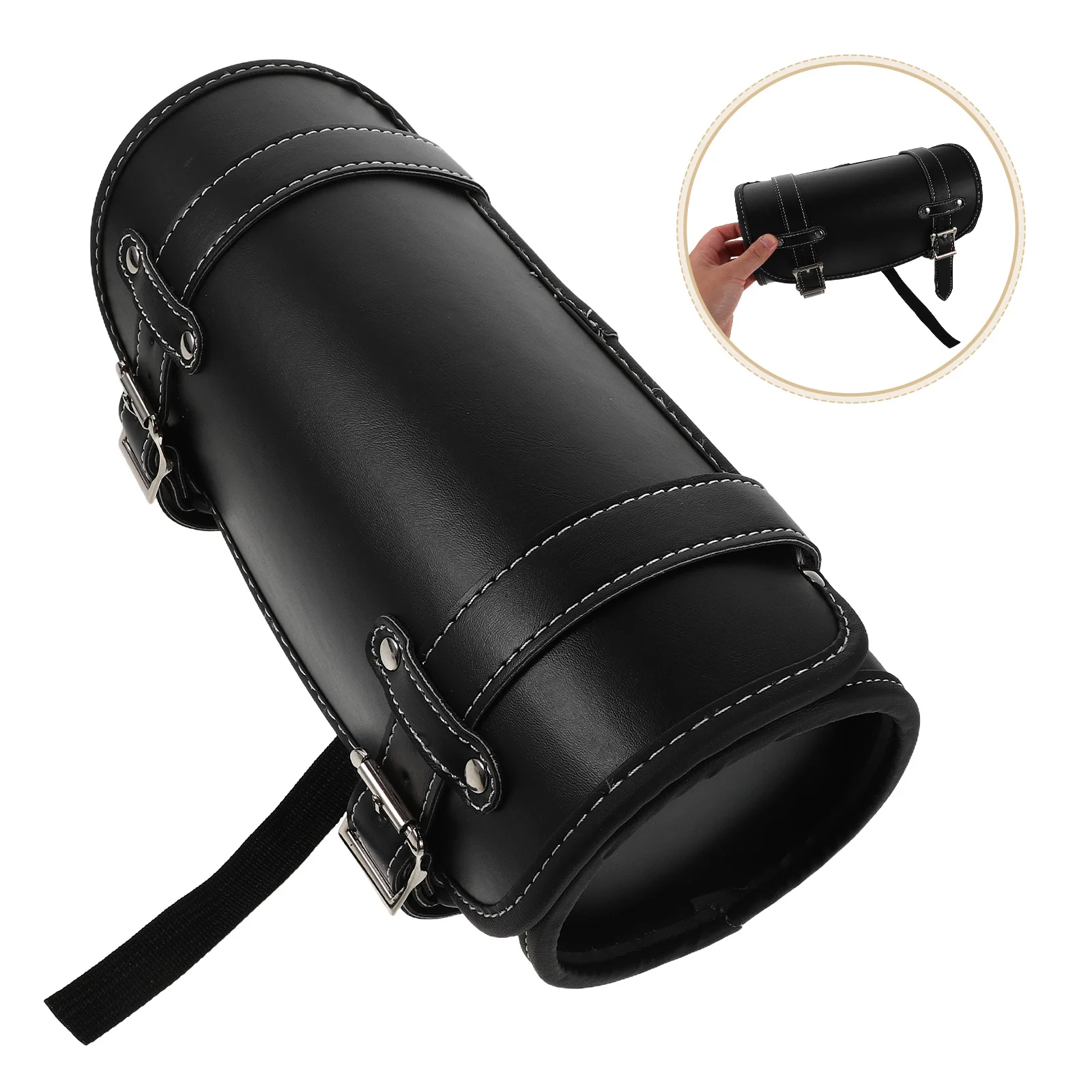 

29x13x12cm Waterproof PU Motorcycle Tail Pack Quick Installation Durable Material Spacious Interior Easy Access