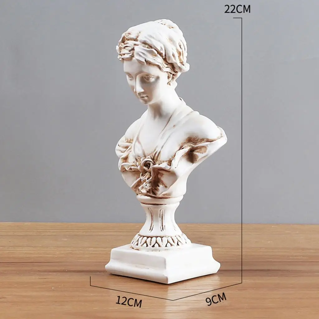 Resin Venus Head Bust Statue Figurines Home Decoration Sculpture White-Art Hobbyist For Living Room Ornament Collectibles