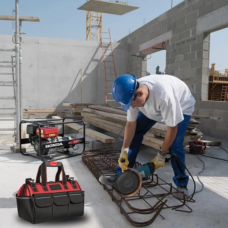 Professional Tool Bag  Oxford Cloth Electrician Wrench Waterproof Working Multifunction Organizing Storage Tool Bag