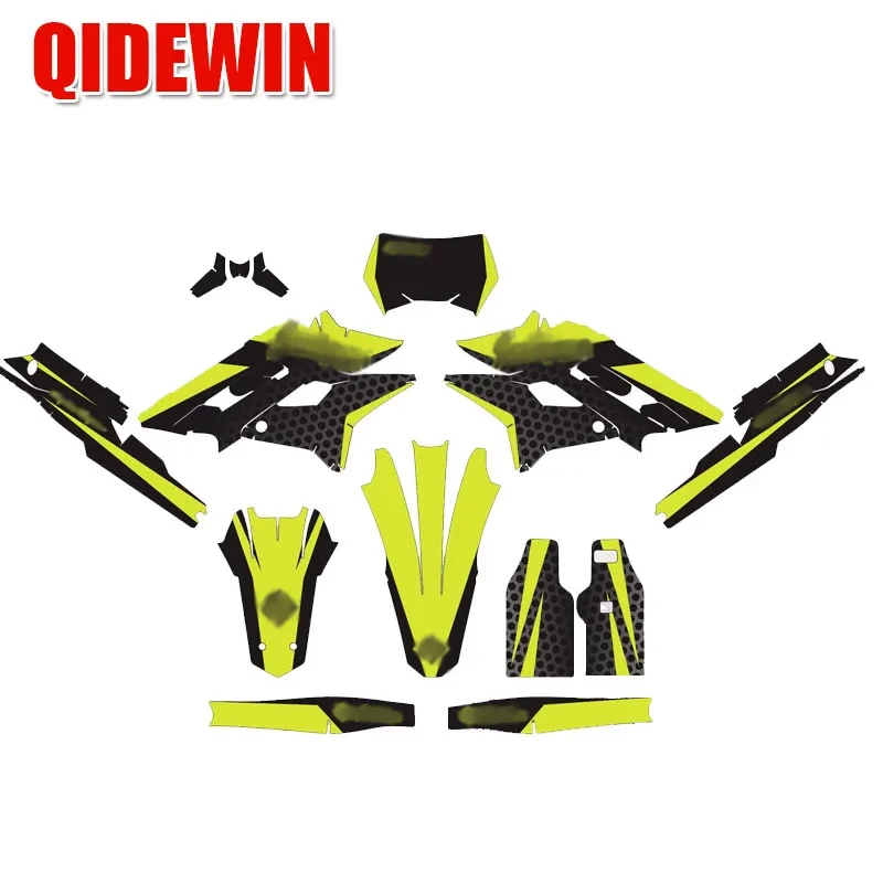 QIDEWIN Quality Stickers Dirt eBike Wrap Kit Deco Vinyl FOR Sur-Ron Storm Bee Surron green Electroplating film