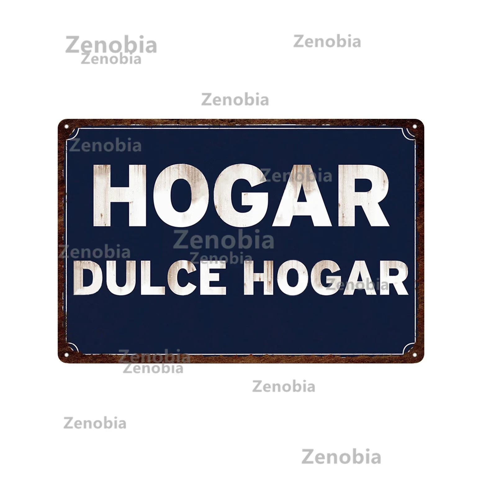 HD Tin Sign Funny Spanish Bathroom & Home Room Theme Wall Decor Set - Retro Pura Vida Reglas De Baño Metal Tin Signs for Home De