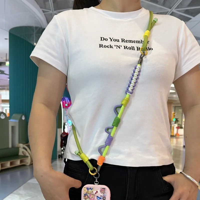 Handmade Three-in-One Mobile Phone Lanyard Multi-Purpose Crossbody Halter Wrist  Women Outdoor Travel Camera Versatile Strap