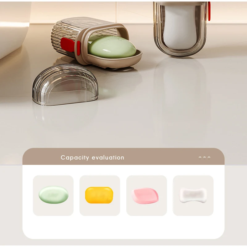 Soap Container Bathroom Storage Travel Dish Holder Accessories Orgnizer Drain Water Lock Products Household Merchandises Home