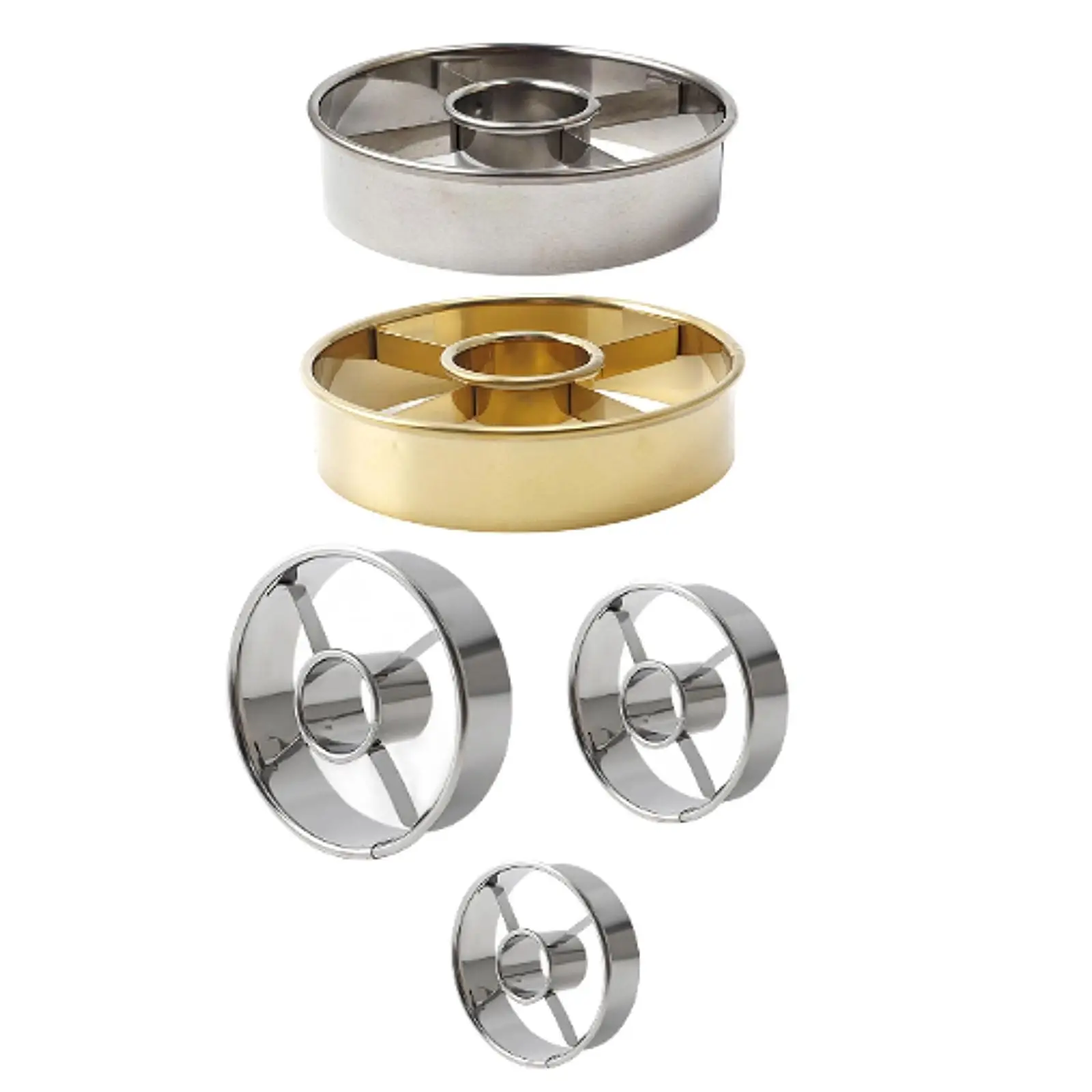 Round Donut Cut Stainless Steel Baking Cutter with Easy Clean Ergonomic Grip for Pastry Cooking Family Gift