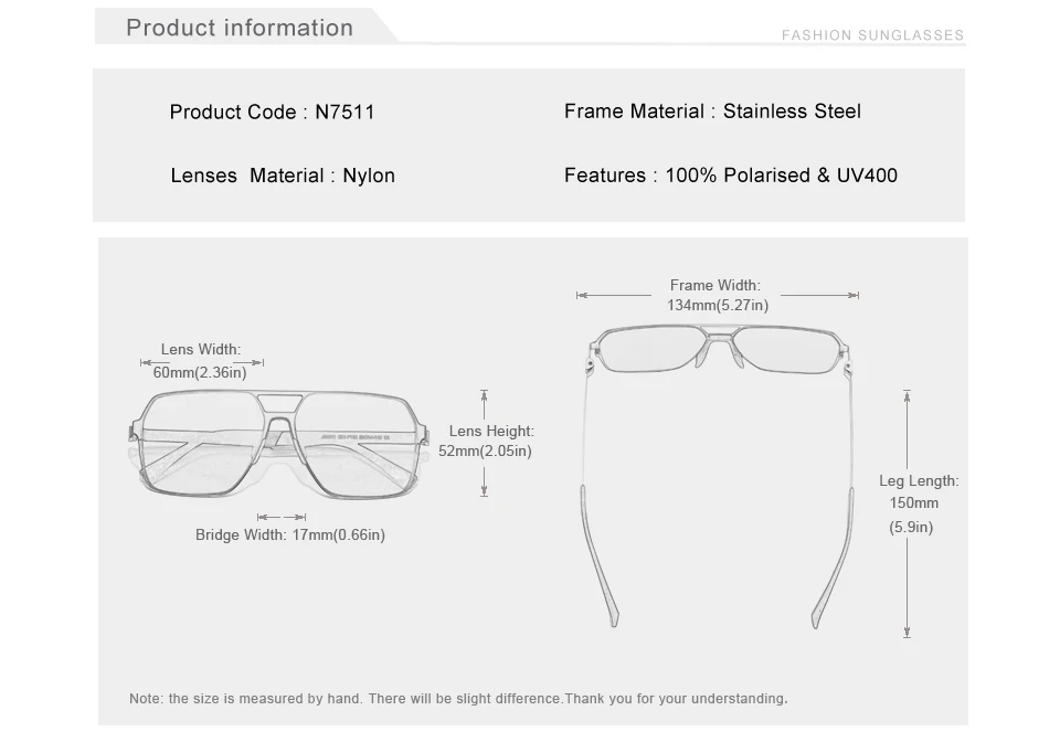 KINGSEVEN Herren Polarisierte Sonnenbrille Luxus Ultra Dünne Bügel UV400 Sonnenbrillen für Männer UV400 Brillen – Detail 2