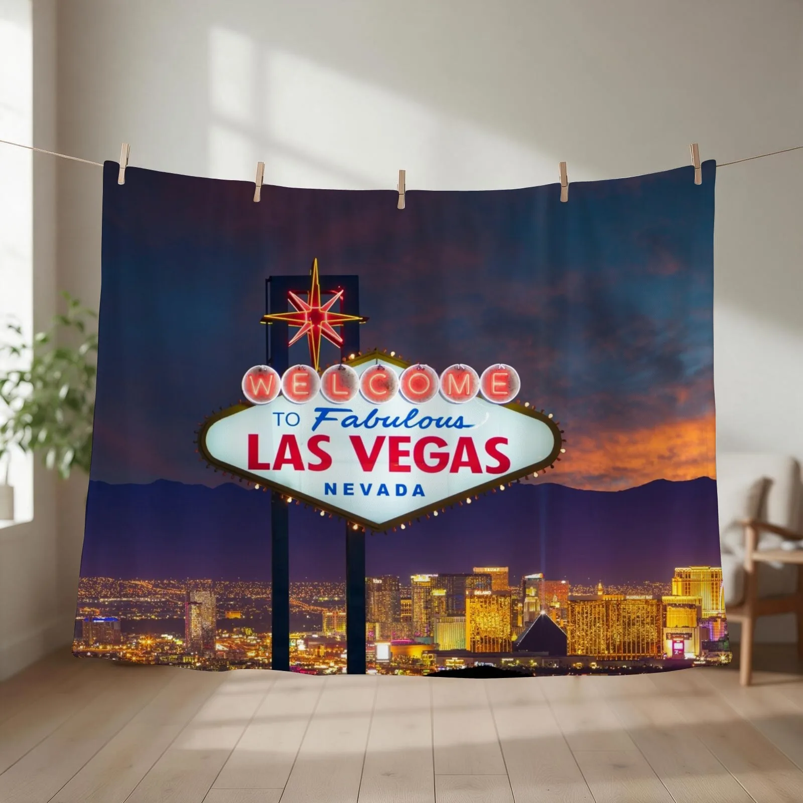 Las Vegas Throw Blanket Giant Sofa Kid'S for winter Thermal Blankets