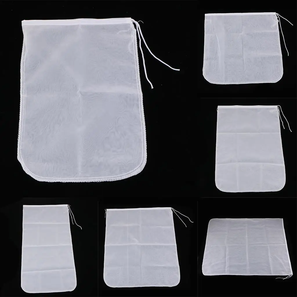 Nut Milk Bag - Nylon Mesh Strainer Filter , Tea, Fruit Juice Sieve Bags