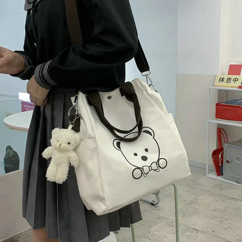 

2023 Women Handbags and Purses Cute School Causal Students Canvas Small Bag Female Wild Student Girl Shoulder Bags
