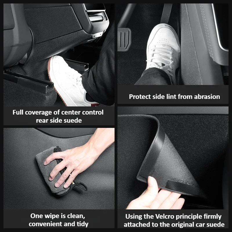 

For Tesla Model Y Launch/Juniper 2025 Center Control Side Defense Kick Mat TPE Rear Air Outlet Protection Pad Car Accessories