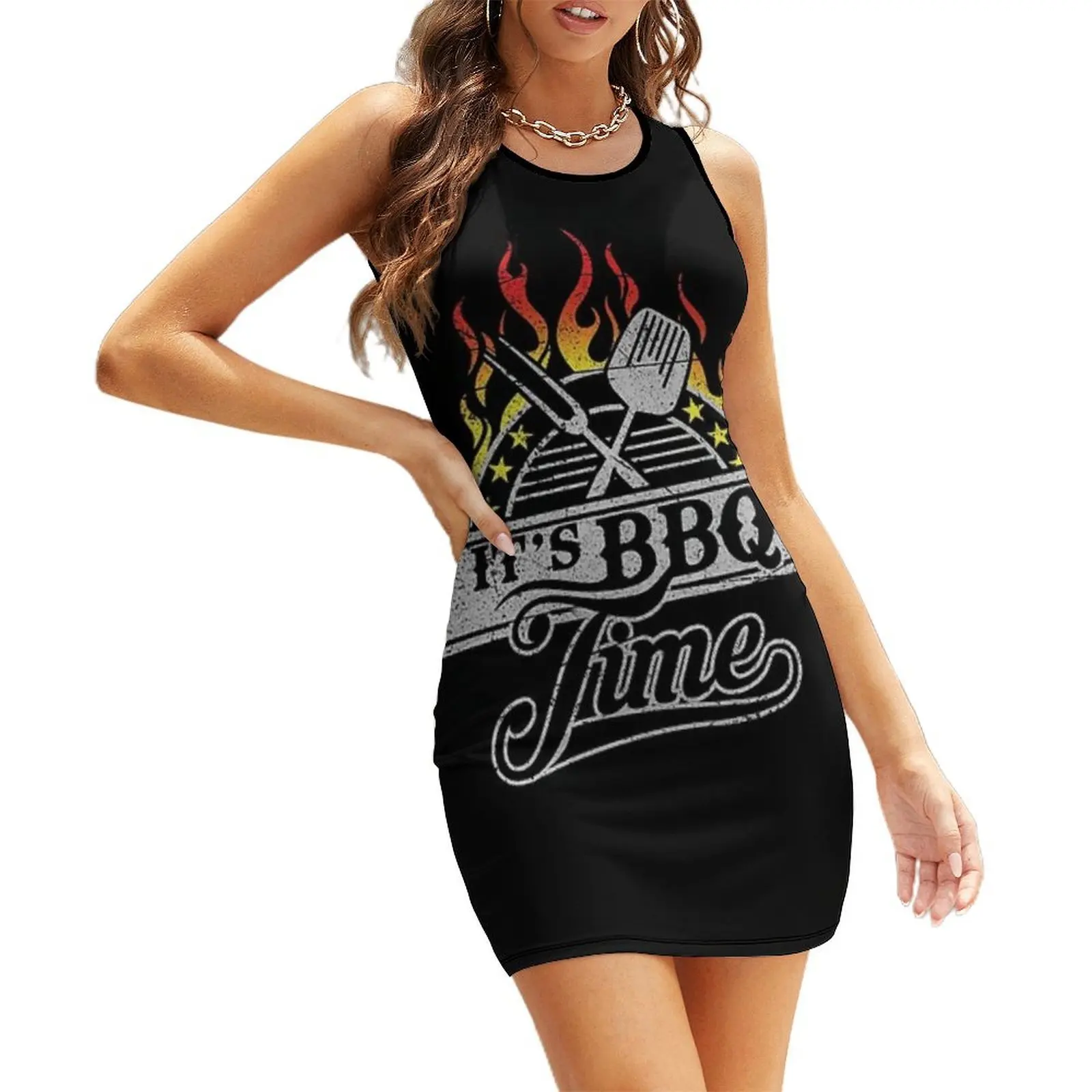 

Barbecue Party Time Sleeveless Sundress women's evening dress 2025 Dance dresses luxury evening dresses 2025 Dress woman
