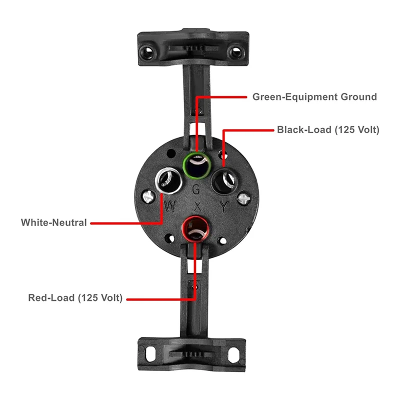 

ABKU-Generator Connector 50 Amp NEMA SS2-50R, 4-Pin Straight Blade Connector, 3 Pole 4 Wire Grounding 125V/250V