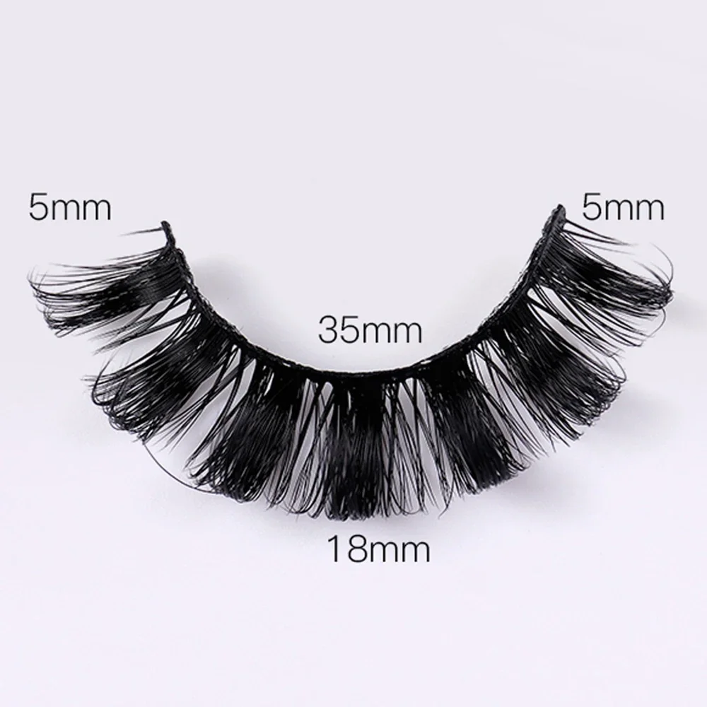 4 Pairs Lashes DD Curl Russian Lashes 3D Mink Eyelashes Reusable Fluffy Russian Strip Lashes eyelash extension