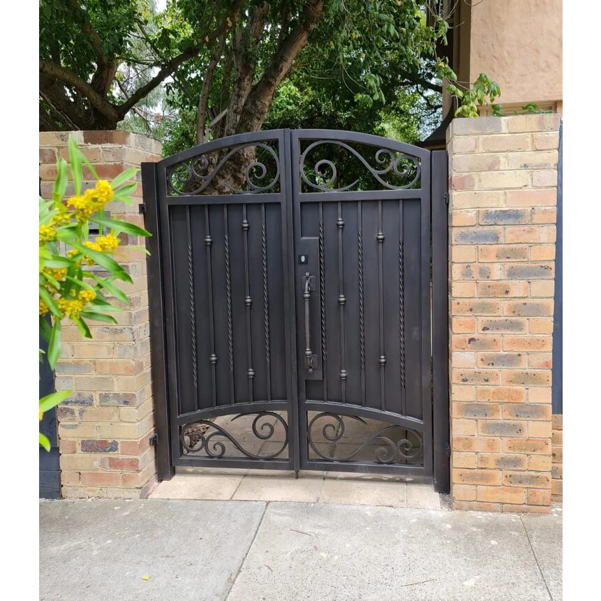 Customization Wrought Iron Fence Wrought Iron Door Driveway Gate Modern Design Wrought Iron Gate