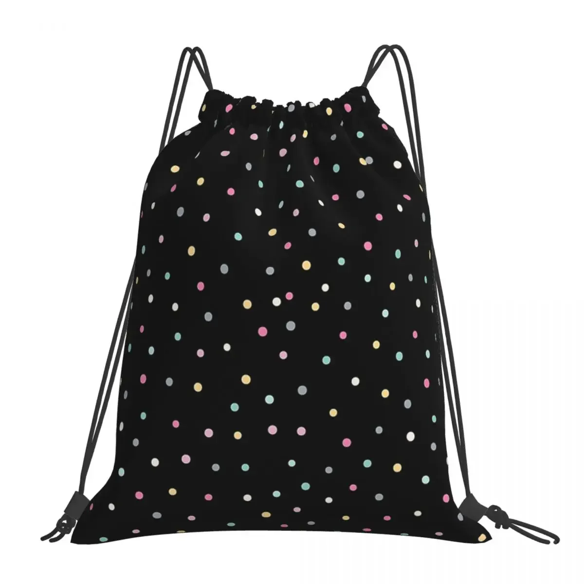 Adorable Pastel Coloured Dots Pattern - Polka Dot Pattern Backpacks Drawstring Bags Drawstring Bundle Pocket Sports Bag BookBag