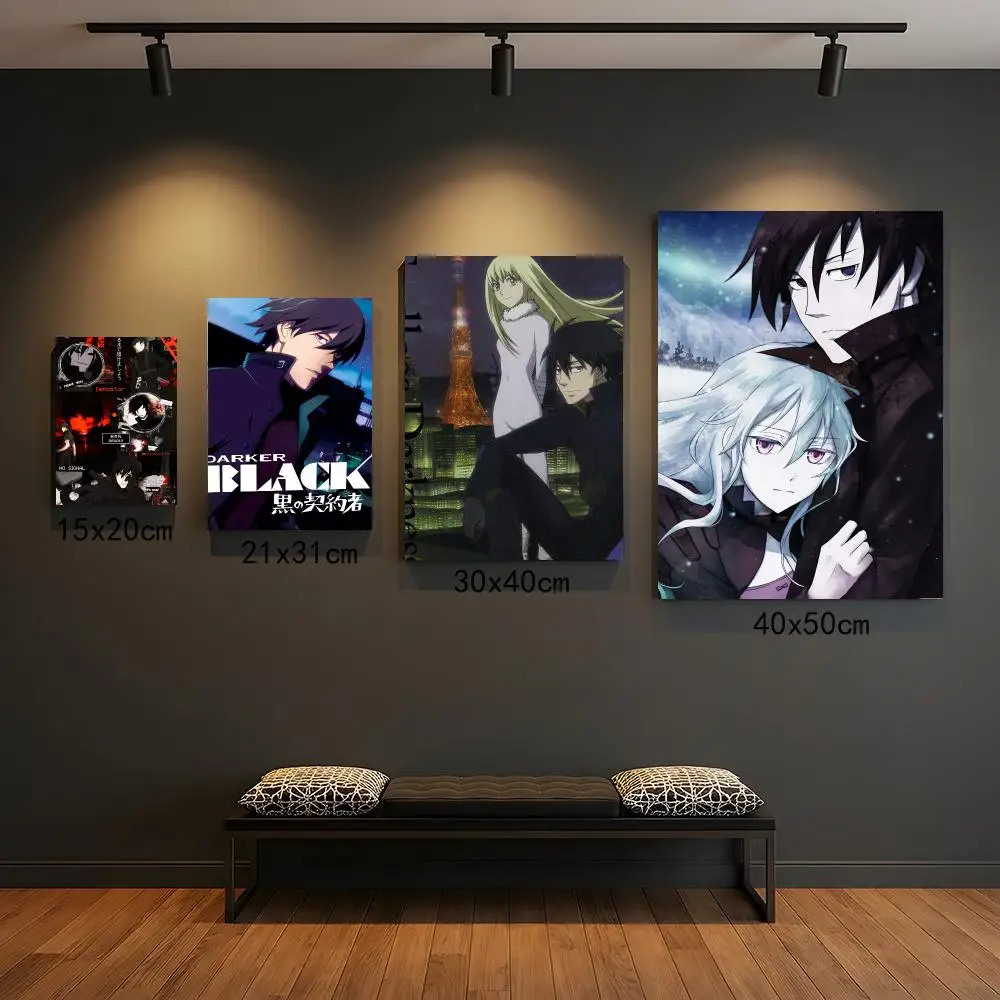 anime D-Darker than Black-K Poster Self Adhesive Wall Decor for Modern Home Cafe Office and Bar