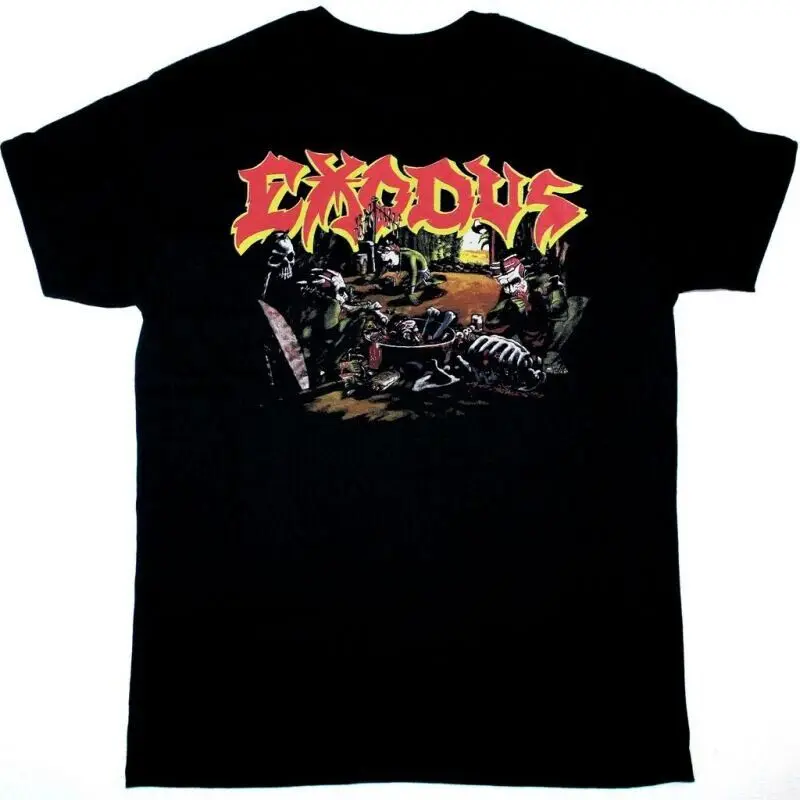 Vtg EXODUS MEAT PARTY TOUR Cotton Black All Size Men Women Shirt AA1338