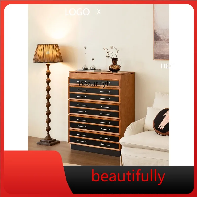 

X Medieval style chest of drawers, bedroom storage, solid wood bedside chest, living room wall storage cabinet