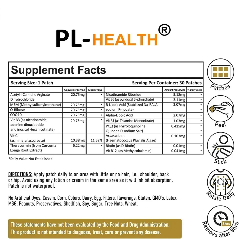Patches Transdermicos NAD Plus 30 Patches (Fornecimento de 30 dias)